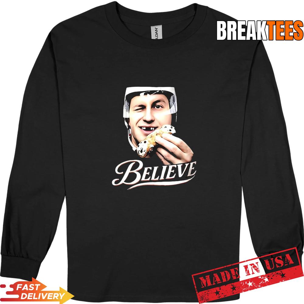 Jack Hughes big head Believe Philadelphia Flyers NHL T-Shirt