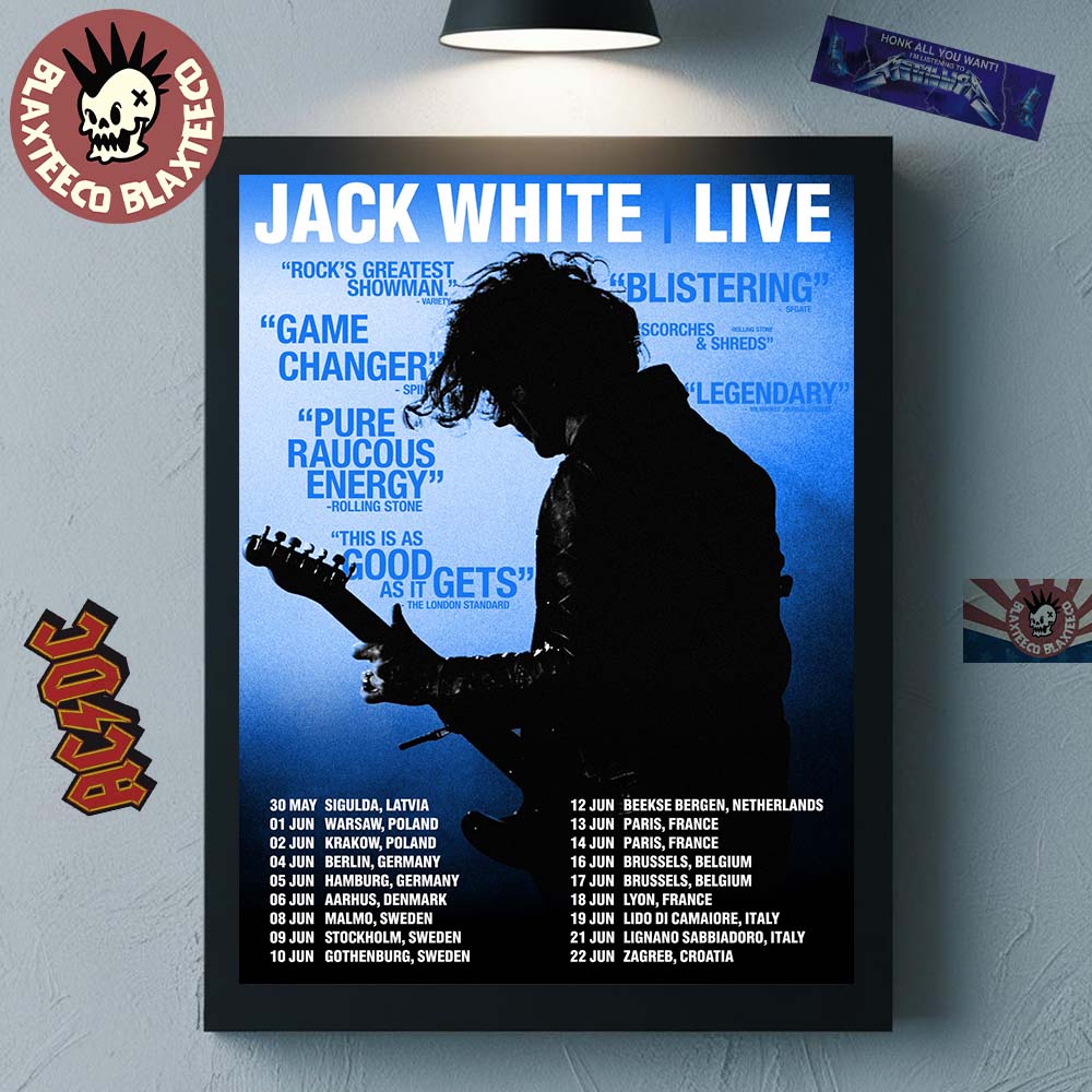 Jack White Live In Europe 2026 Tour Schedule Dates Home Decor Poster Canvas