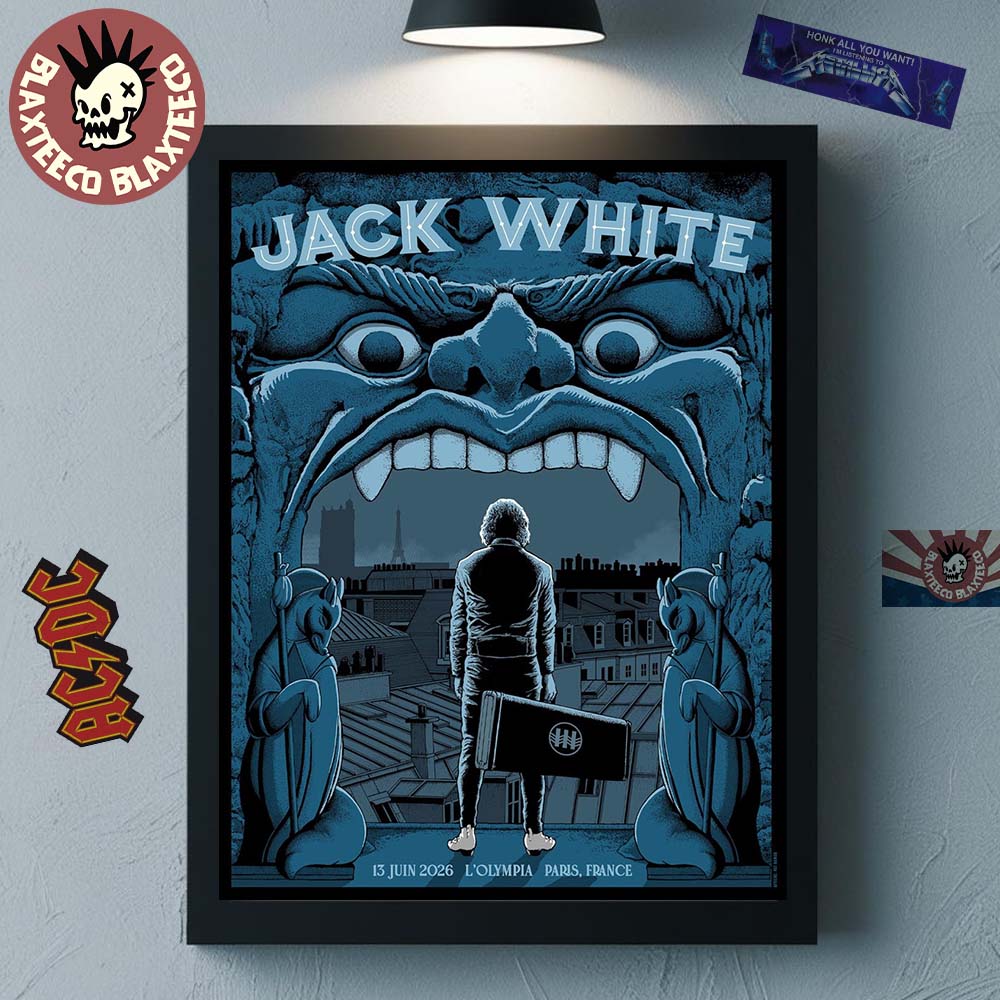 Jack White Paris France 2026 Night 1 Event Poster At L’Olympia On 13 June 2026 Home Decor Poster Canvas