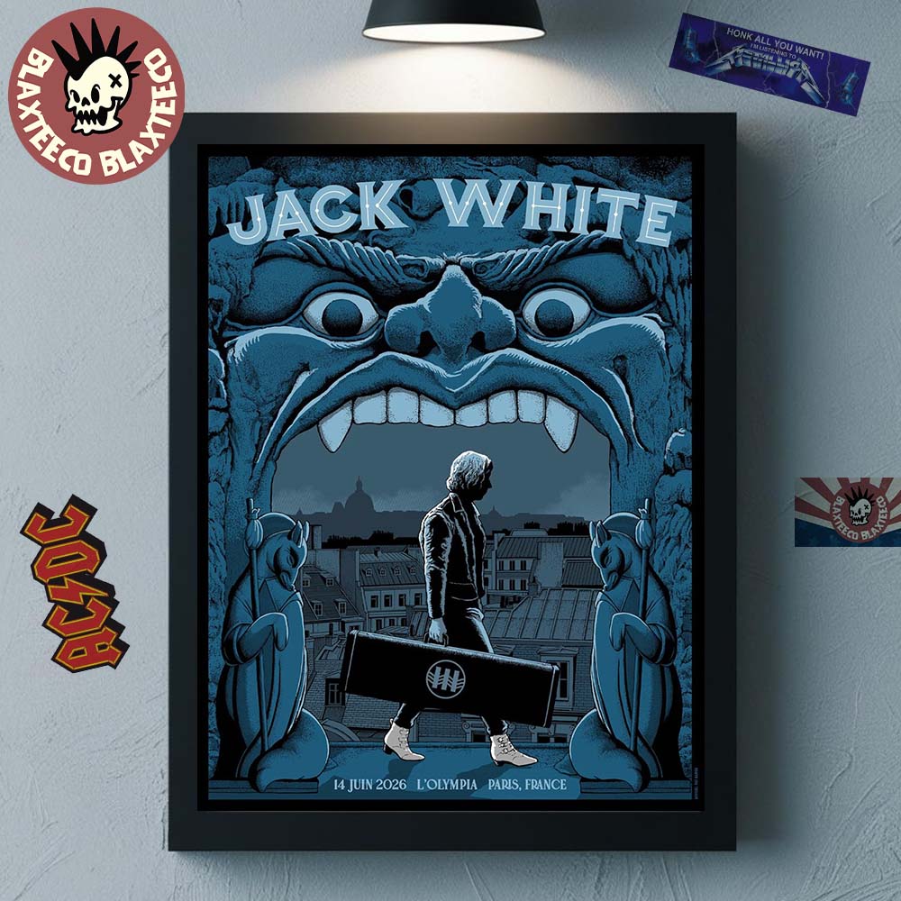 Jack White Paris France 2026 Night 2 Event Poster At L’Olympia On 14 June 2026 Home Decor Poster Canvas