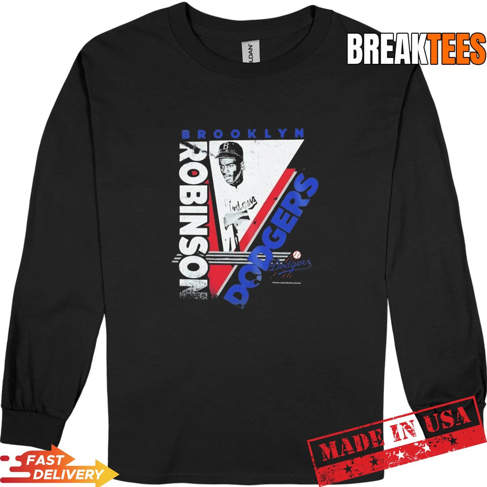 Jackie Robinson Brooklyn Dodgers In The Zone Player Graphic T-Shirt