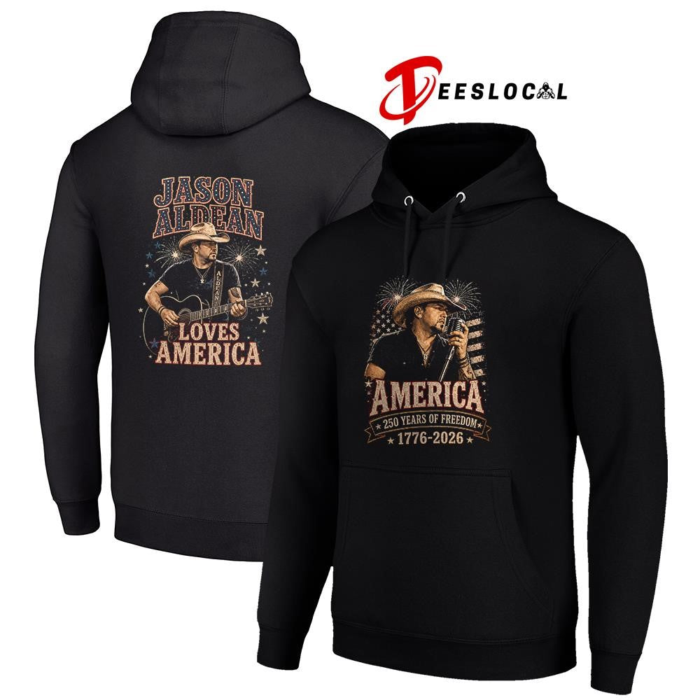 Jackson Aldean America 250 years of freedom loves America shirt