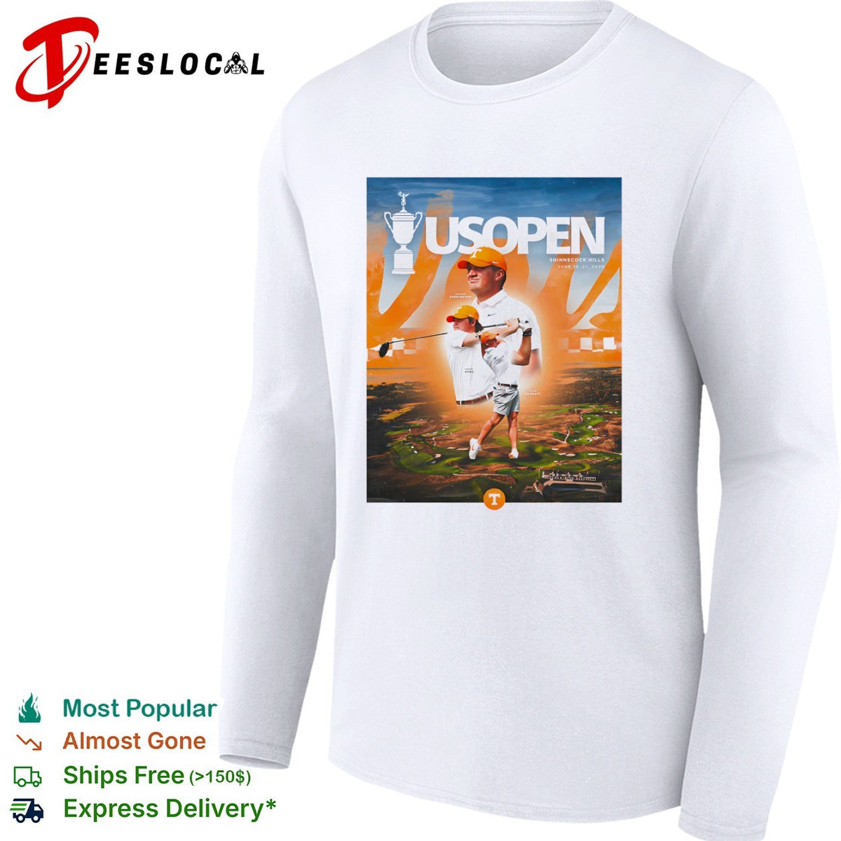 Jackson Herrington Chase Kyes Caleb Surratt Tennessee Volunteers US Open shirt