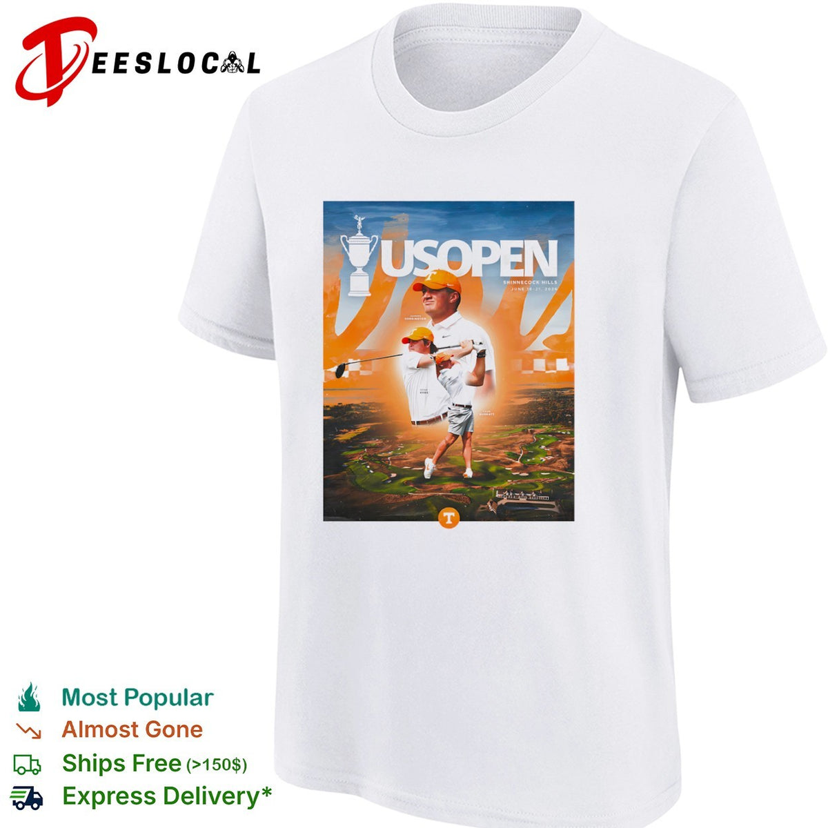 Jackson Herrington Chase Kyes Caleb Surratt Tennessee Volunteers US Open shirt