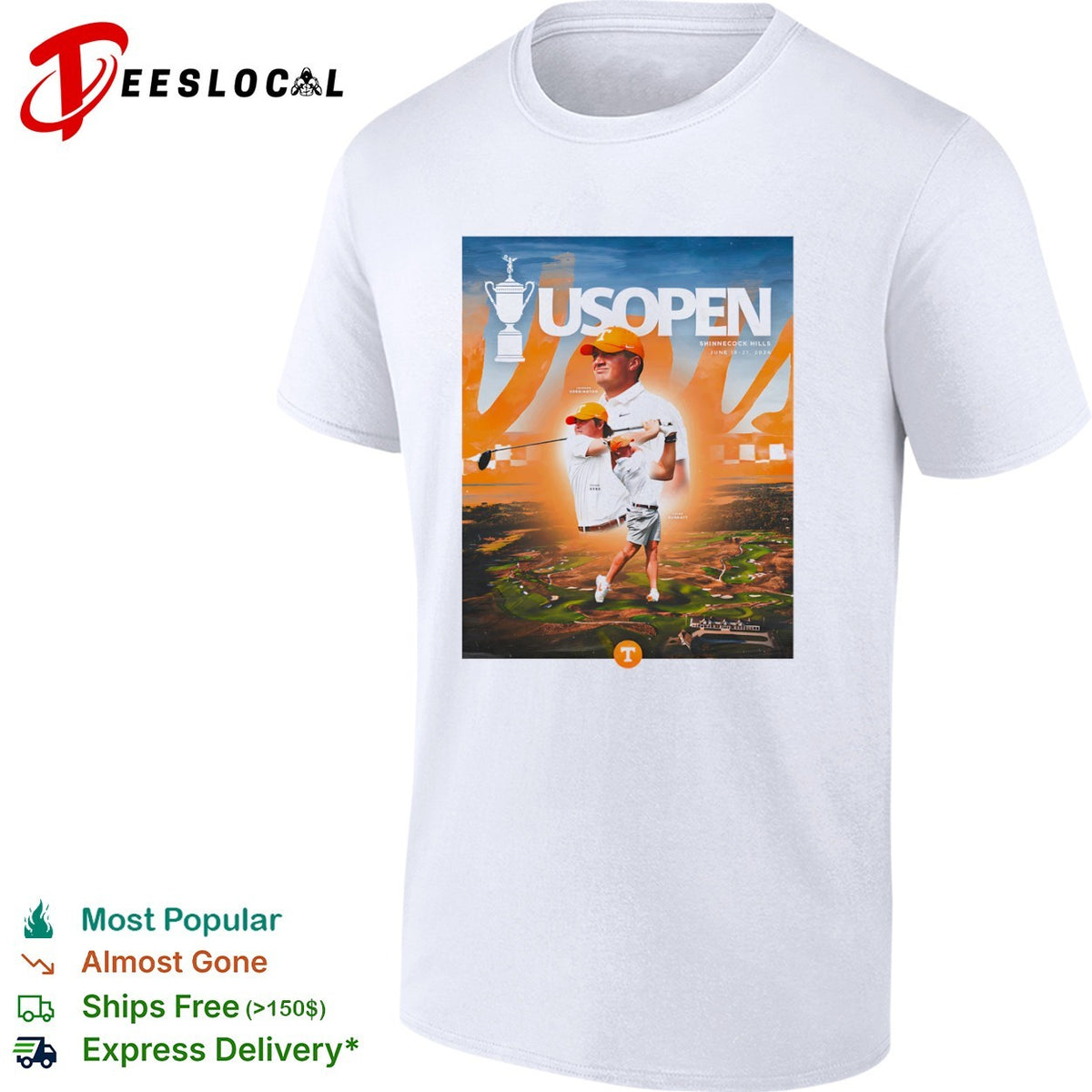 Jackson Herrington Chase Kyes Caleb Surratt Tennessee Volunteers US Open shirt