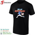 Jacob Misiorowski Milwaukee Brewers number 32 pitching pose real MLB player shirt