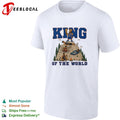 Jalen Brunson 11 king of the world mountain throne Knicks championship cartoon shirt