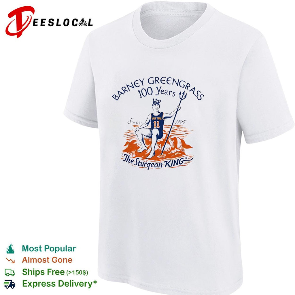 Jalen Brunson Barney The Sturgeon king crown seated rocks trident since 1908 shirt