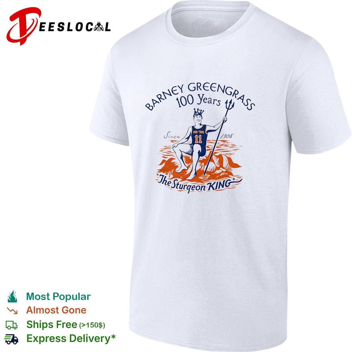 Jalen Brunson Barney The Sturgeon king crown seated rocks trident since 1908 shirt