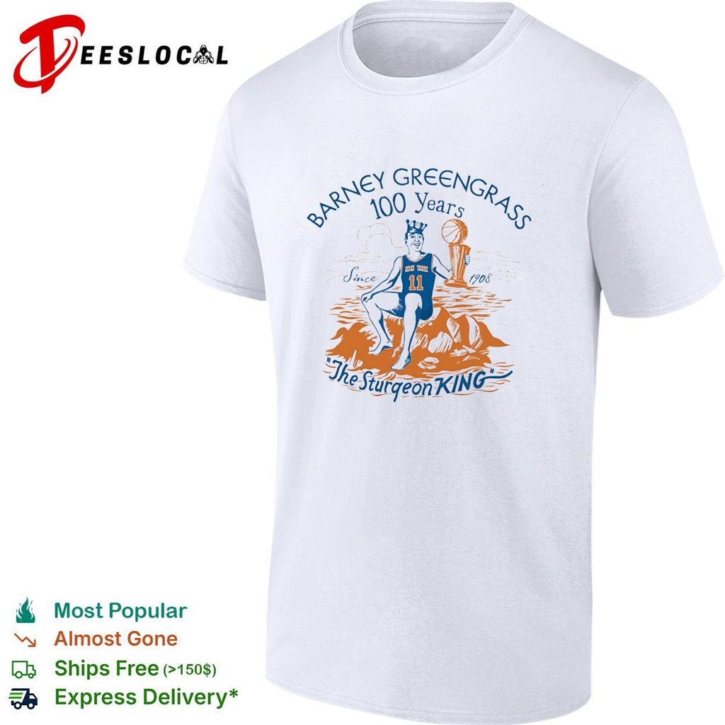 Jalen Brunson Barney The Sturgeon king crown seated rocks trophy since 1908 shirt