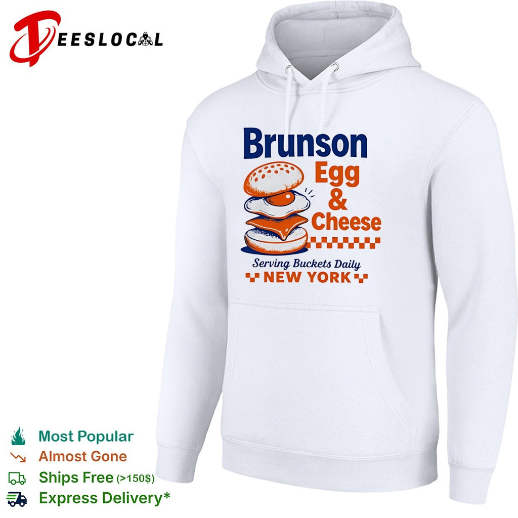 Jalen Brunson Egg and Cheese Serving Buckets Daily Vintage Basketball shirt