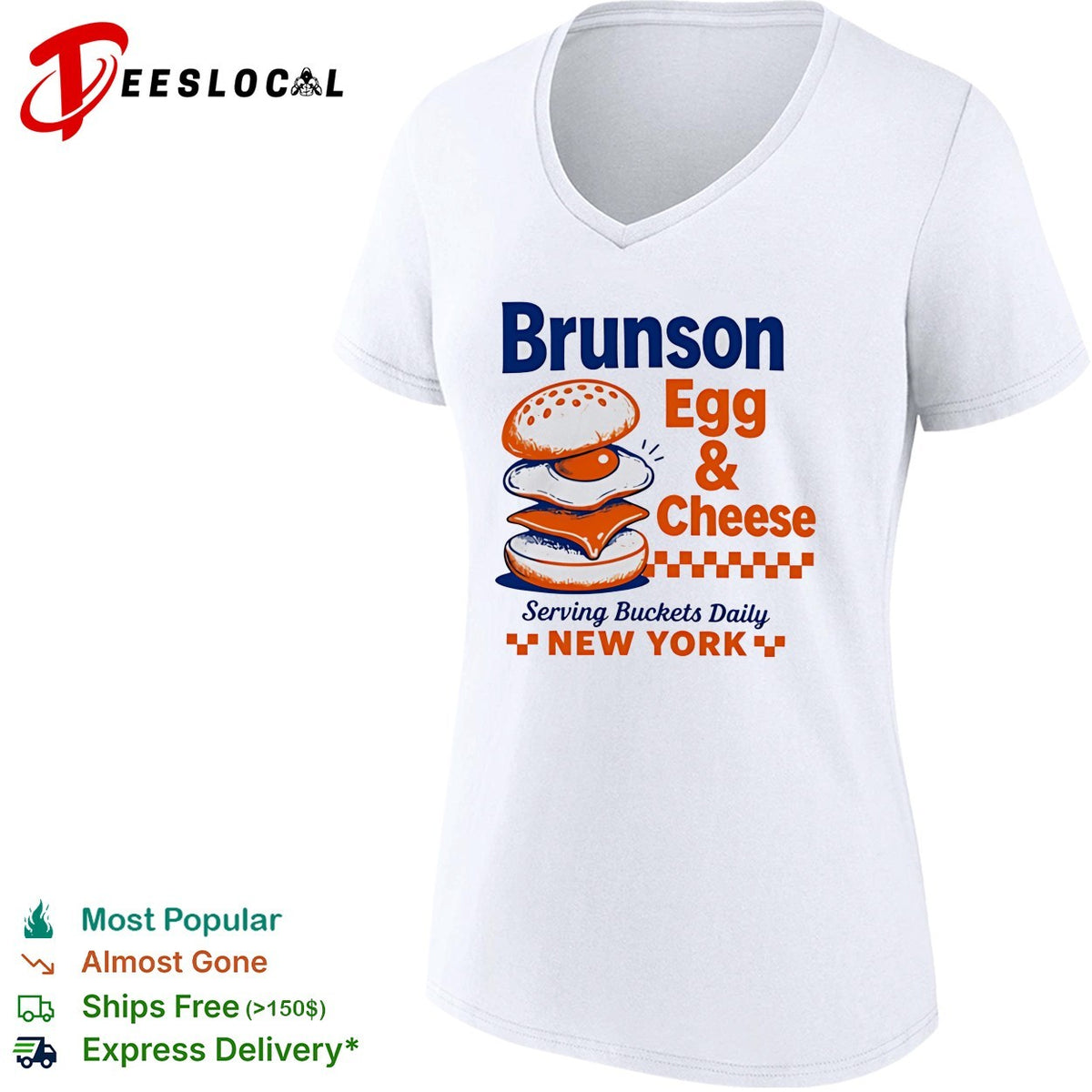 Jalen Brunson Egg and Cheese Serving Buckets Daily Vintage Basketball shirt
