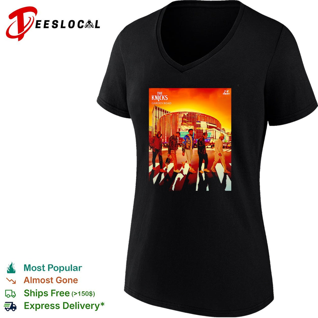 Jalen Brunson Karl-Anthony Towns The Knicks Garden walking across parody shirt