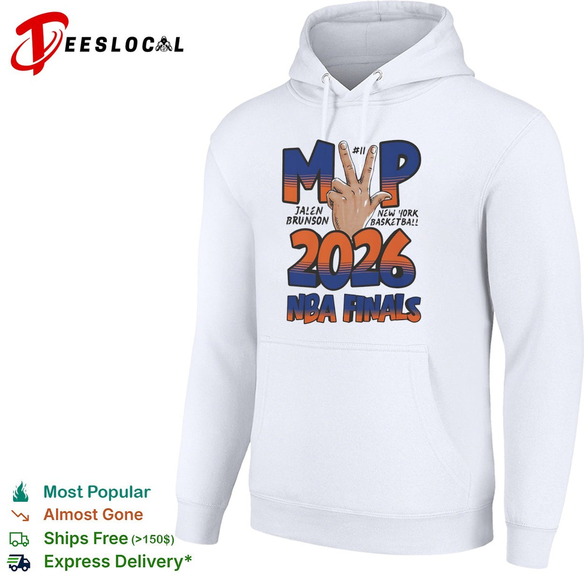 Jalen Brunson New York Basketball 2026 NBA Finals MVP 11 Hand Gesture shirt