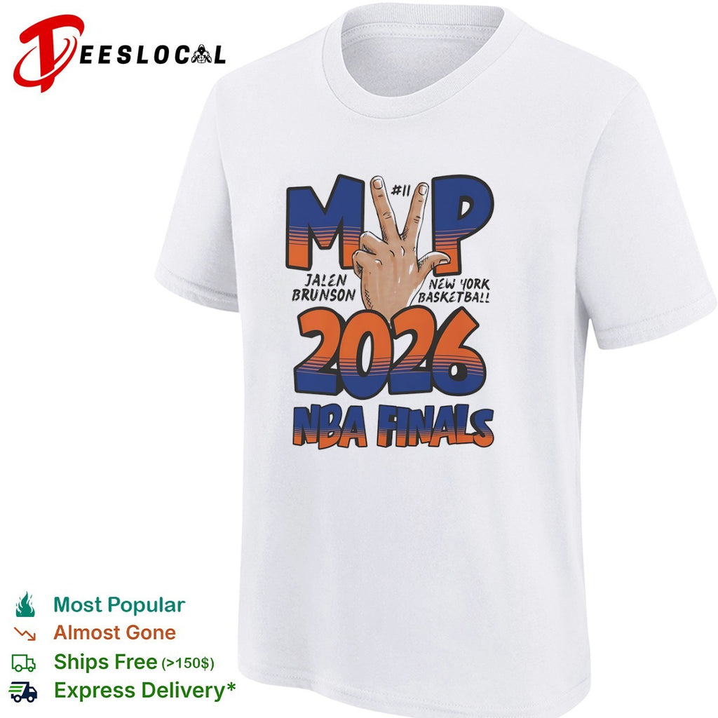 Jalen Brunson New York Basketball 2026 NBA Finals MVP 11 Hand Gesture shirt