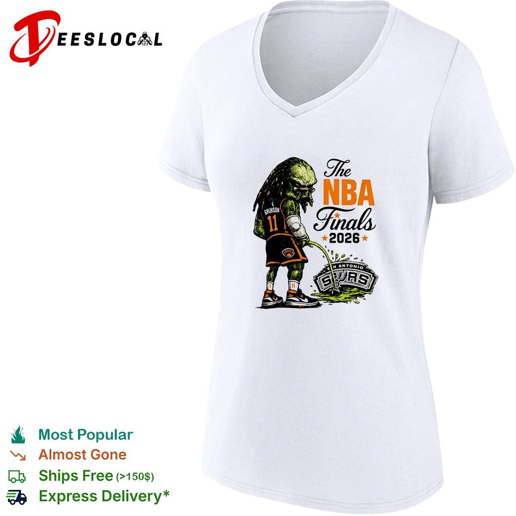 Jalen Brunson Predator Peeing On San Antonio Spurs Logo Parody Finals 2026 shirt