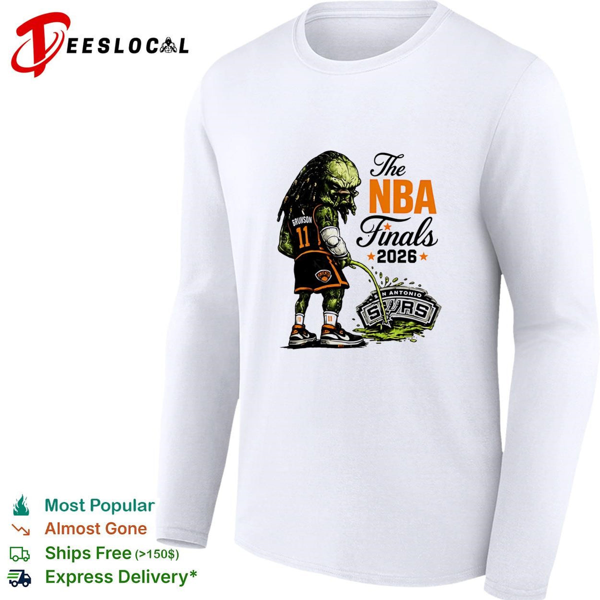 Jalen Brunson Predator Peeing On San Antonio Spurs Logo Parody Finals 2026 shirt
