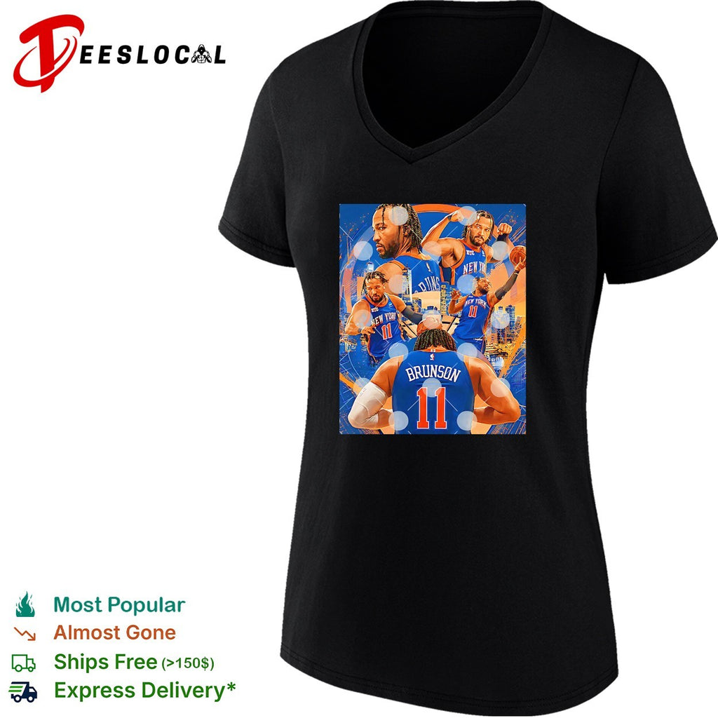 Jalen Brunson number 11 action collage mosaic portrait shirt