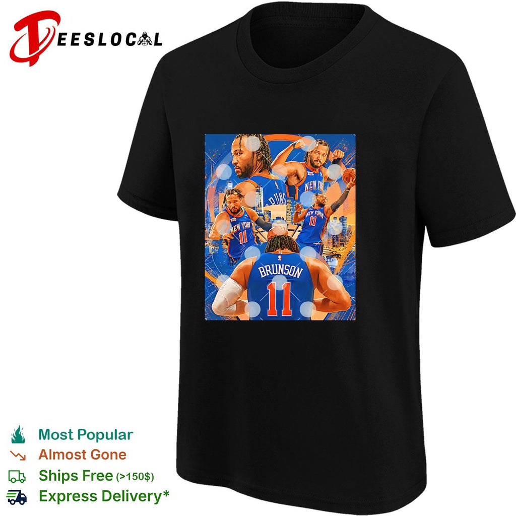 Jalen Brunson number 11 action collage mosaic portrait shirt