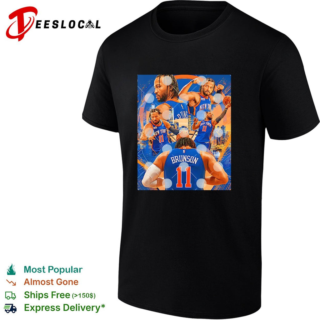 Jalen Brunson number 11 action collage mosaic portrait shirt