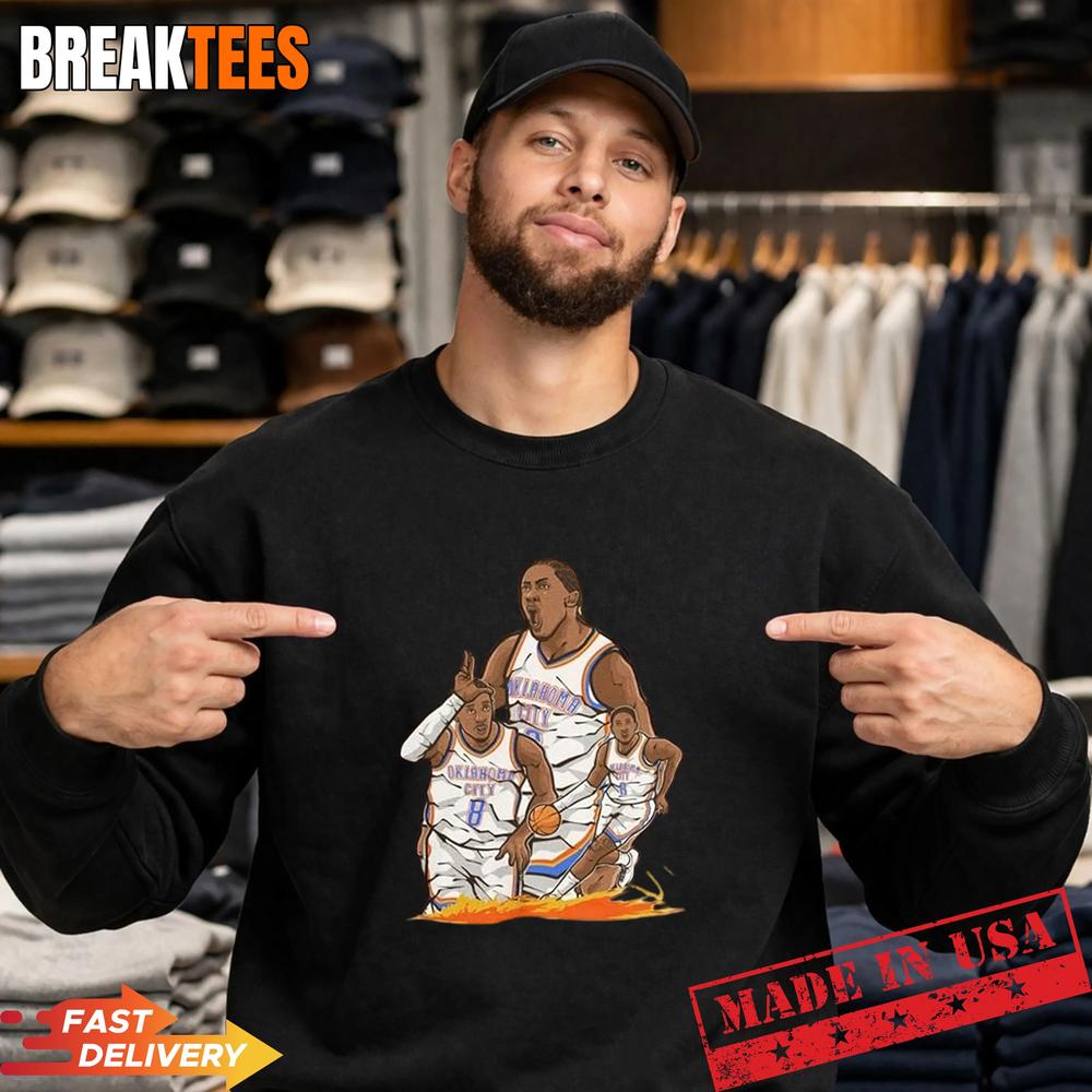 Jalen Williams J Dub Cartoon Style Oklahoma City Basketball Shirt
