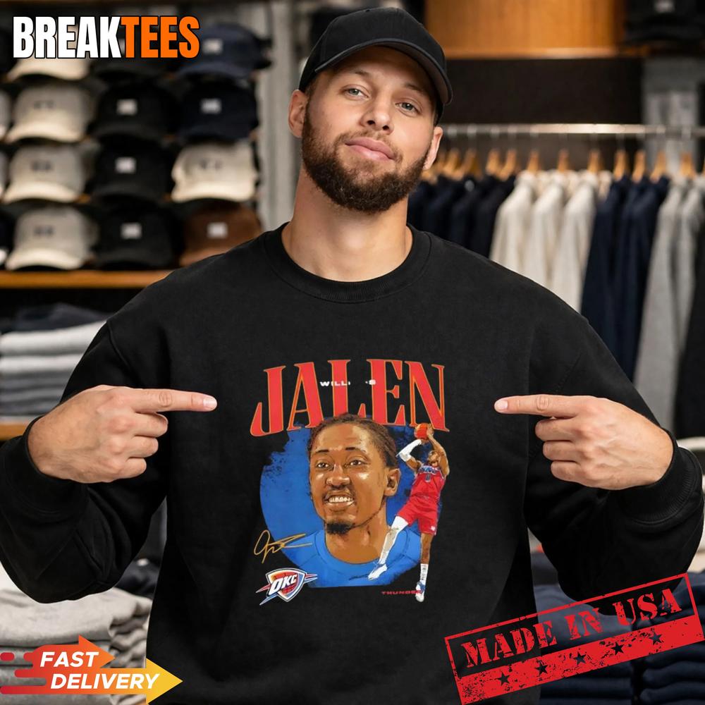 Jalen Williams Oklahoma City Thunder Dual Basketball Signature T-Shirt