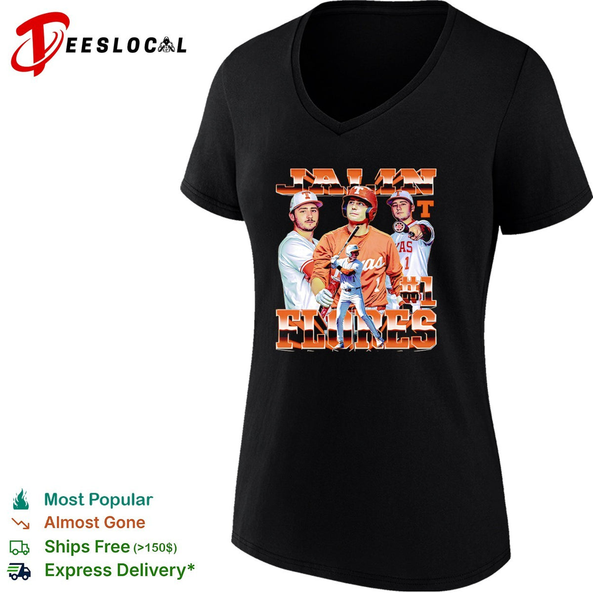 Jalin Flores Texas Longhorns Baseball NCAA shirt
