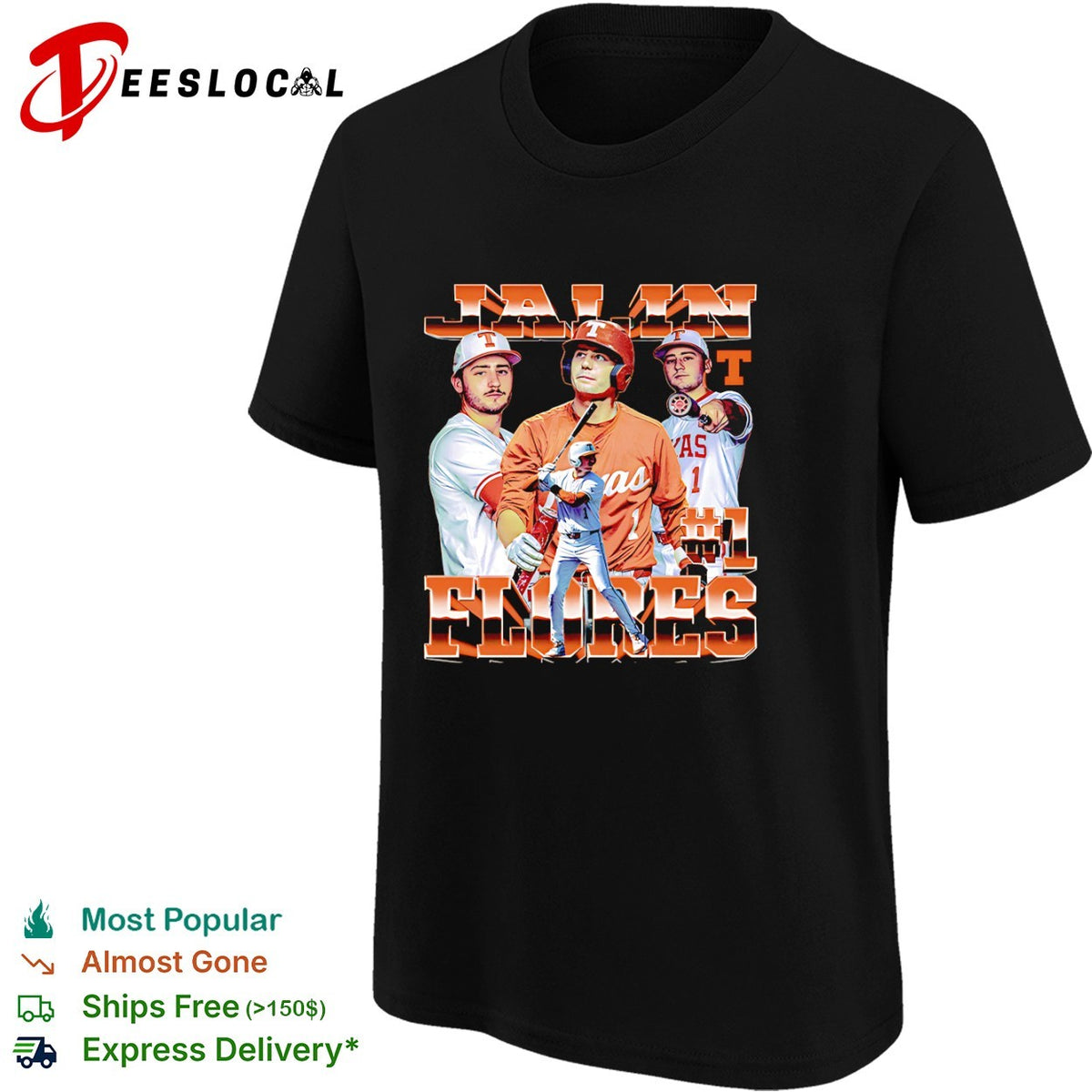 Jalin Flores Texas Longhorns Baseball NCAA shirt