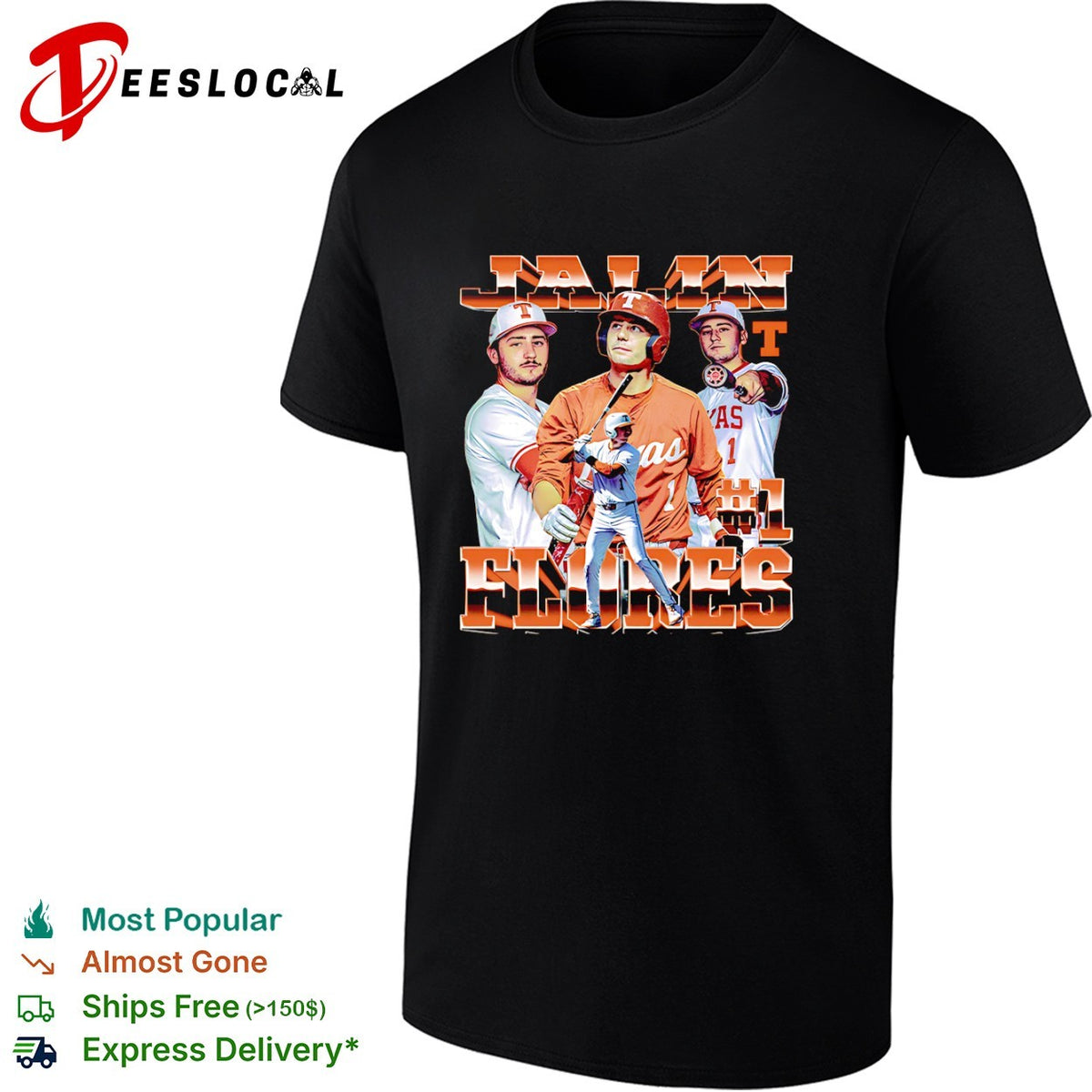 Jalin Flores Texas Longhorns Baseball NCAA shirt