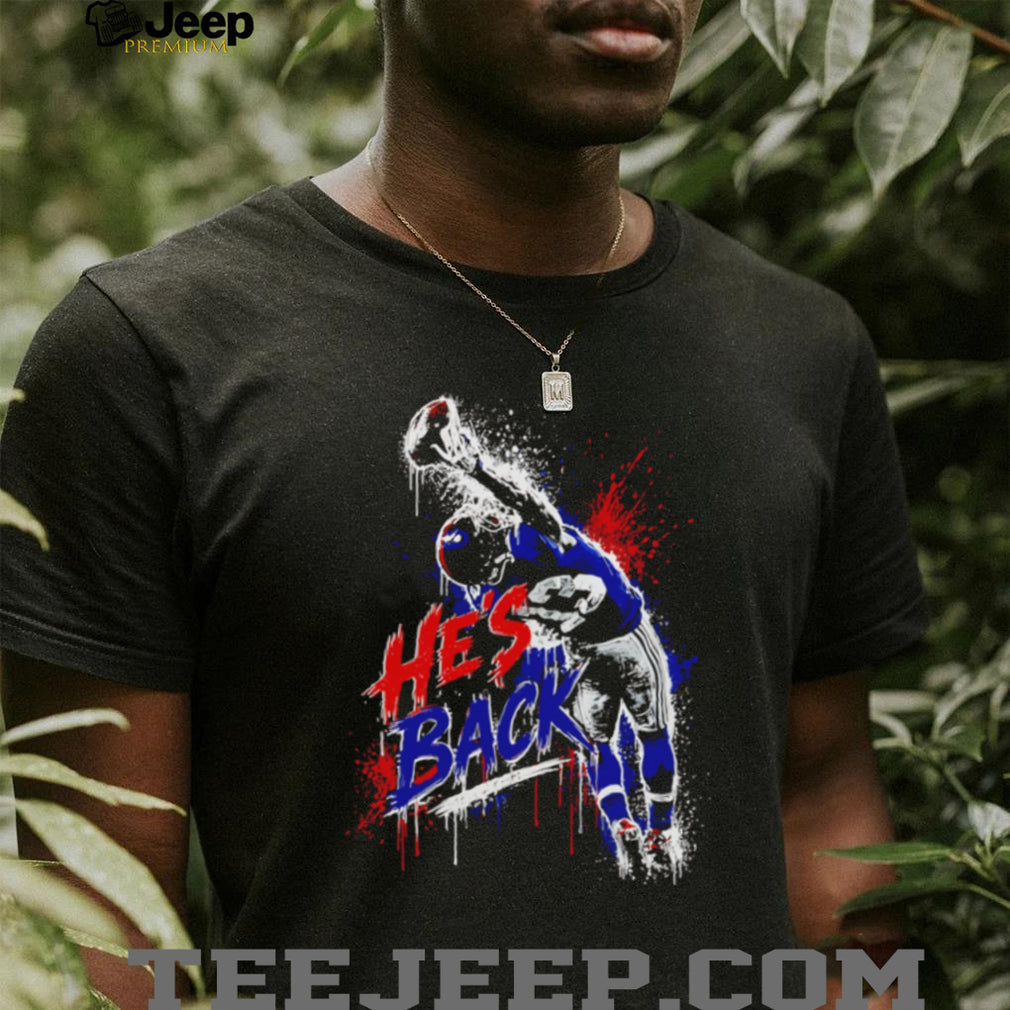 Jalin Hyatt New York Giants He’s Back 13 paint shirt