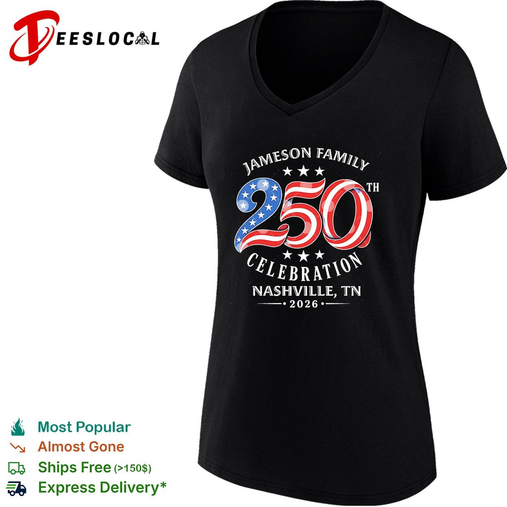 Jameson family 250th celebration Nashville TN 2026 patriotic shirt