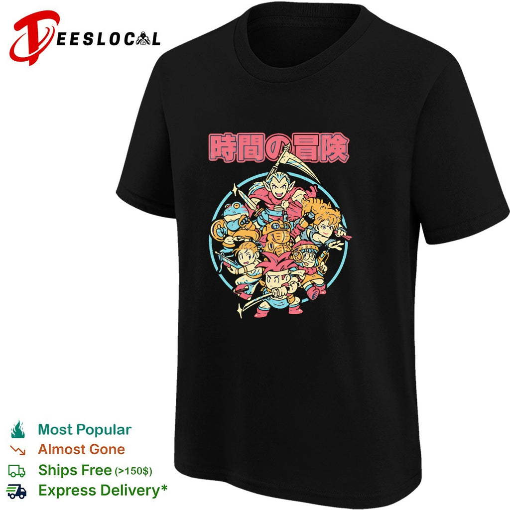 Japanese kanji adventure characters illustrated circle poster art shirt