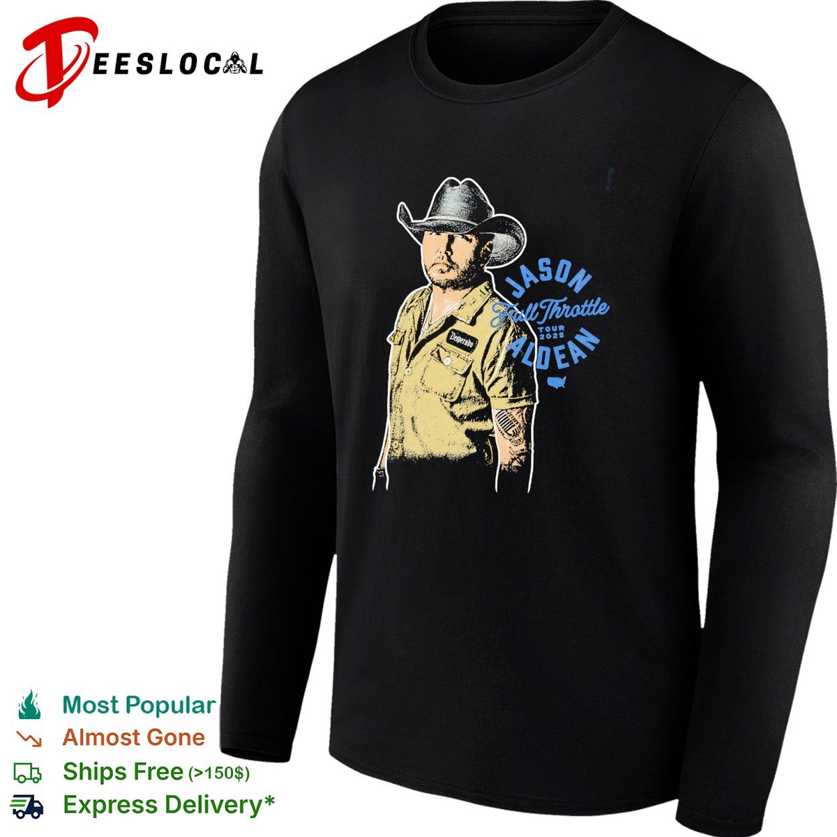 Jason Aldean Full Throttle portrait shirt