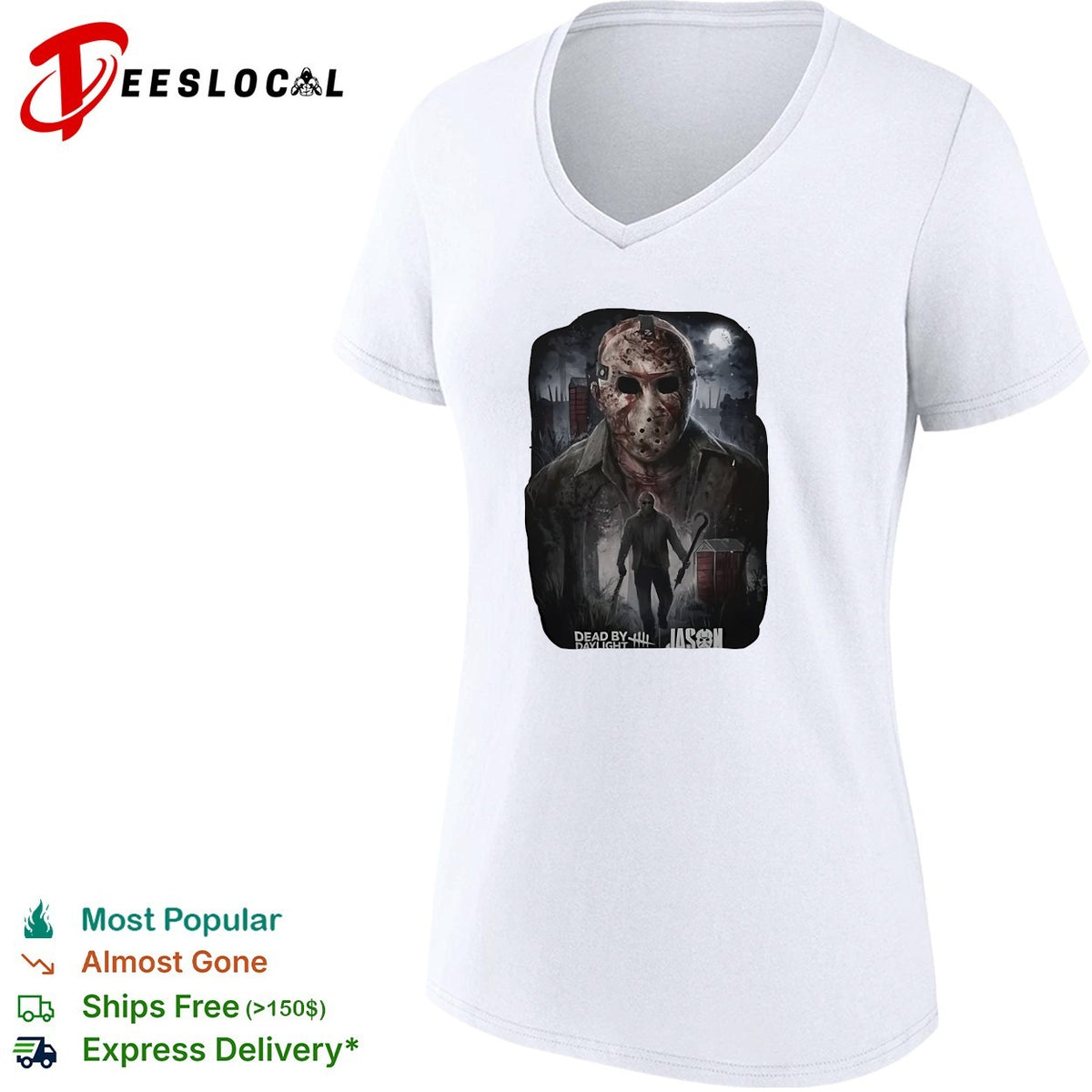Jason Voorhees Friday the 13th Dead by Daylight Horror Fan Art Graphic shirt