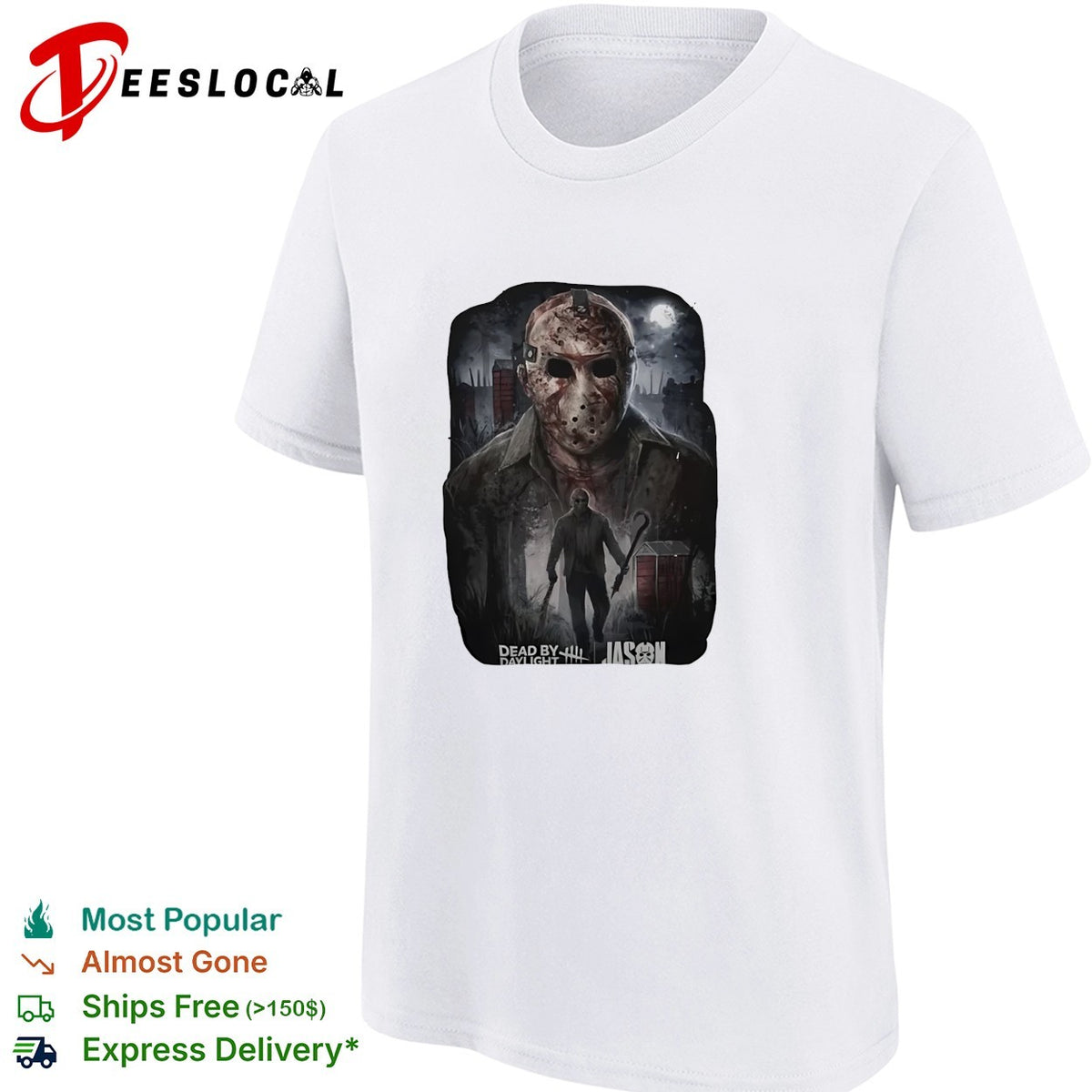 Jason Voorhees Friday the 13th Dead by Daylight Horror Fan Art Graphic shirt