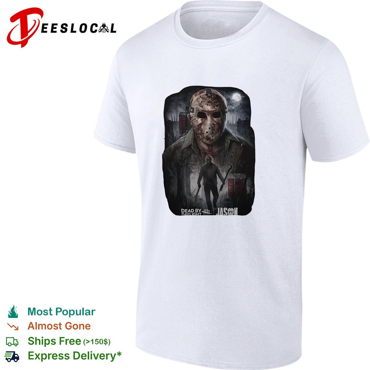 Jason Voorhees Friday the 13th Dead by Daylight Horror Fan Art Graphic shirt