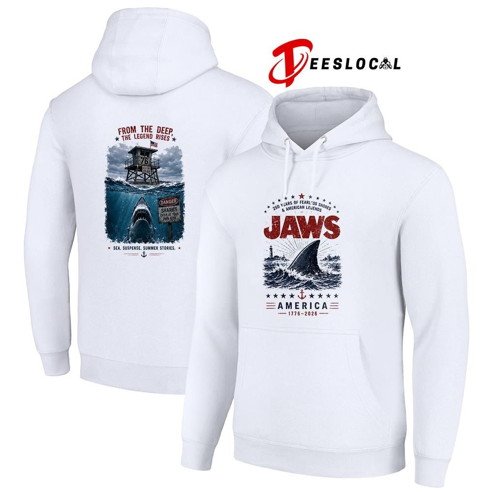 Jaws 250 years of fearless shores and American legends from the deep the legend rises shirt