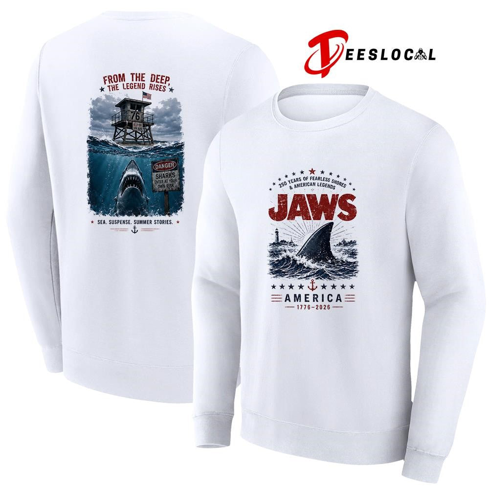 Jaws 250 years of fearless shores and American legends from the deep the legend rises shirt