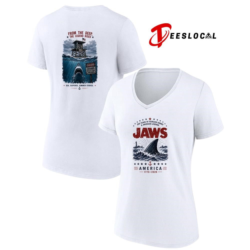Jaws 250 years of fearless shores and American legends from the deep the legend rises shirt