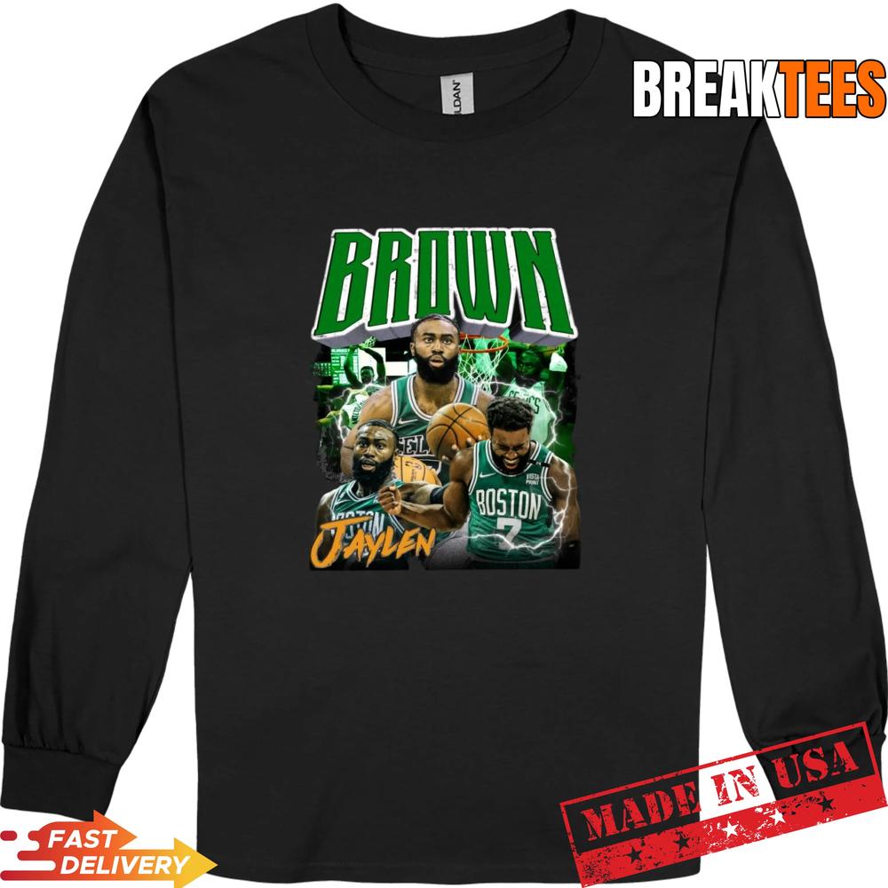Jaylen Brown Boston Celtics Baseball Vintage 90s Retro Style T-Shirt