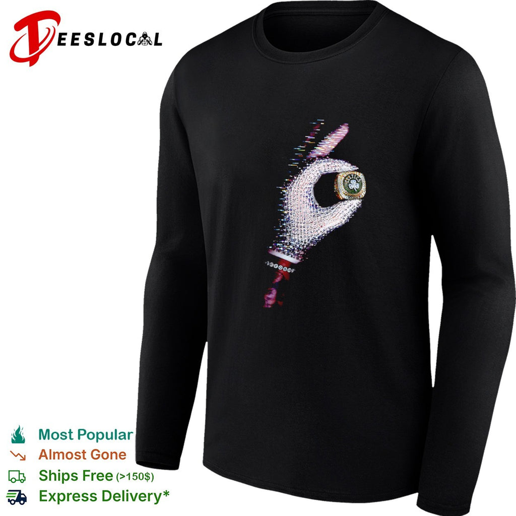 Jayson Tatum Boston Celtics hand NBA Champions Ring Michael Jackson Style shirt