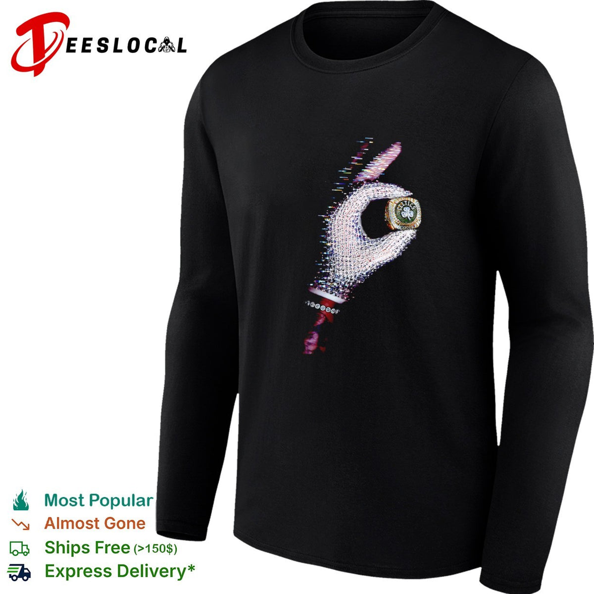 Jayson Tatum Boston Celtics hand NBA Champions Ring Michael Jackson Style shirt