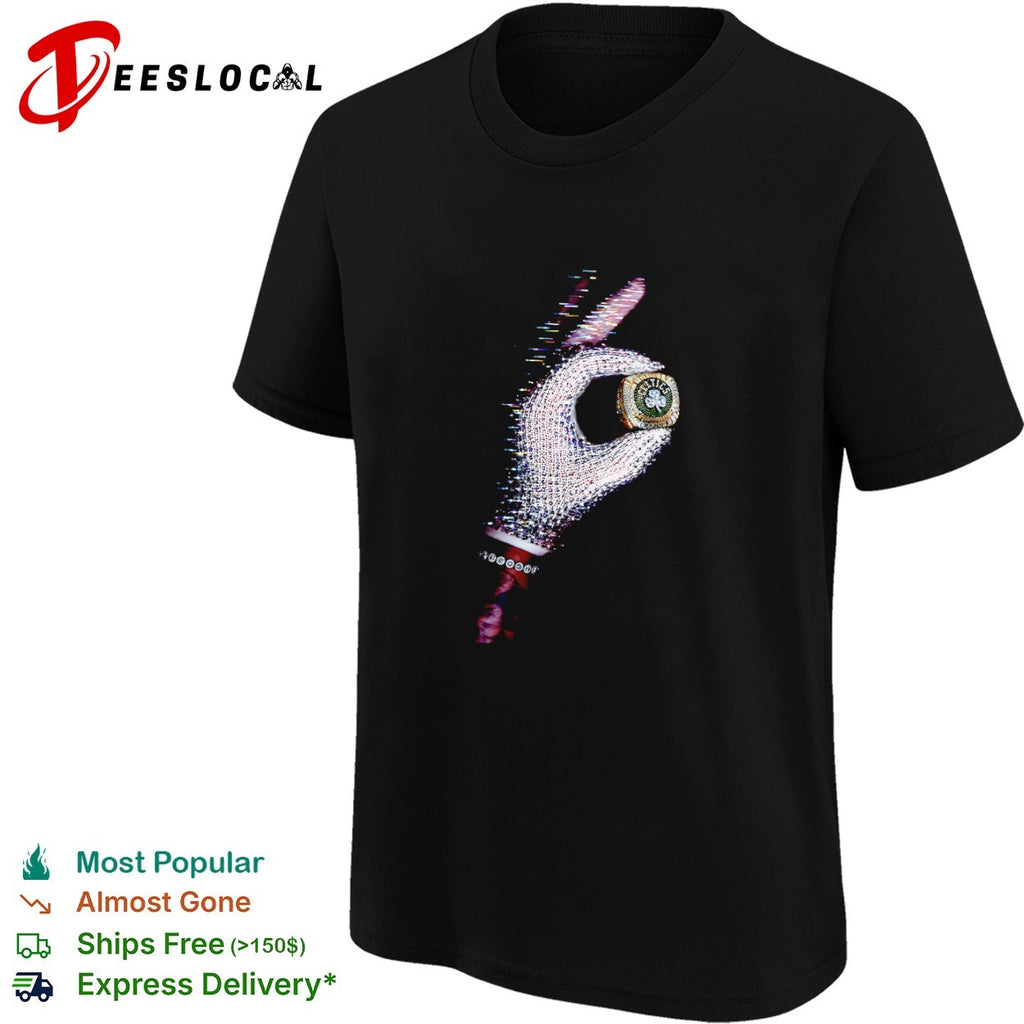 Jayson Tatum Boston Celtics hand NBA Champions Ring Michael Jackson Style shirt