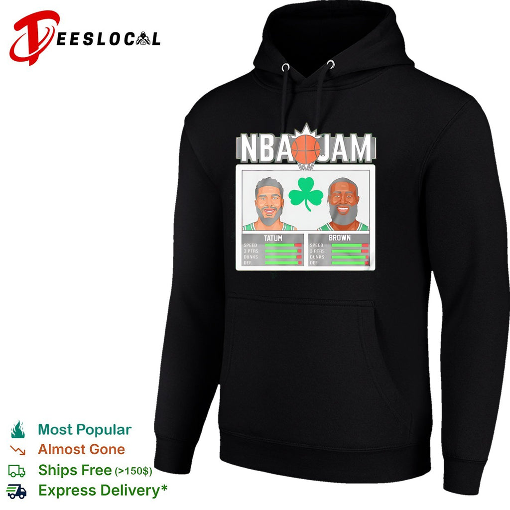 Jayson Tatum and Jaylen Brown Boston Celtics NBA Jam basketball shirt