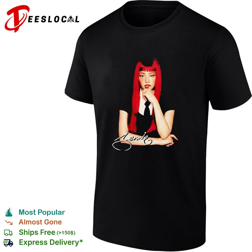 Jennie Blackpink Jennie signature portrait aesthetic Kpop music idol shirt