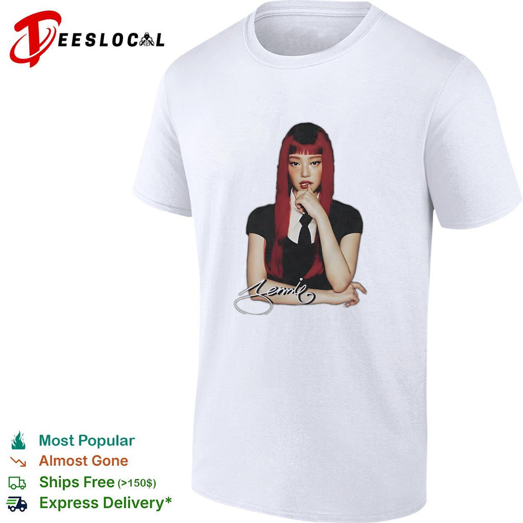 Jennie Kim Blackpink Signature Logo Jennie Blackpink Kpop Idol Fan Art Shirt