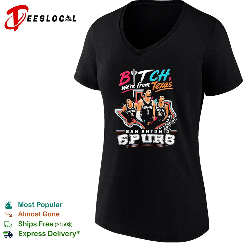 Jeremy Sochan Victor Wembanyama Malaki Branham San Antonio Spurs Bitch we are from Texas shirt