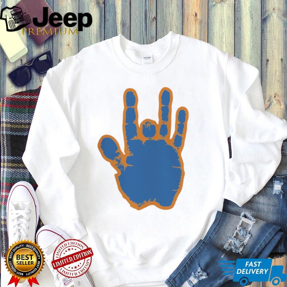 Jerry Garcia Blue & Orange Hand Shirt