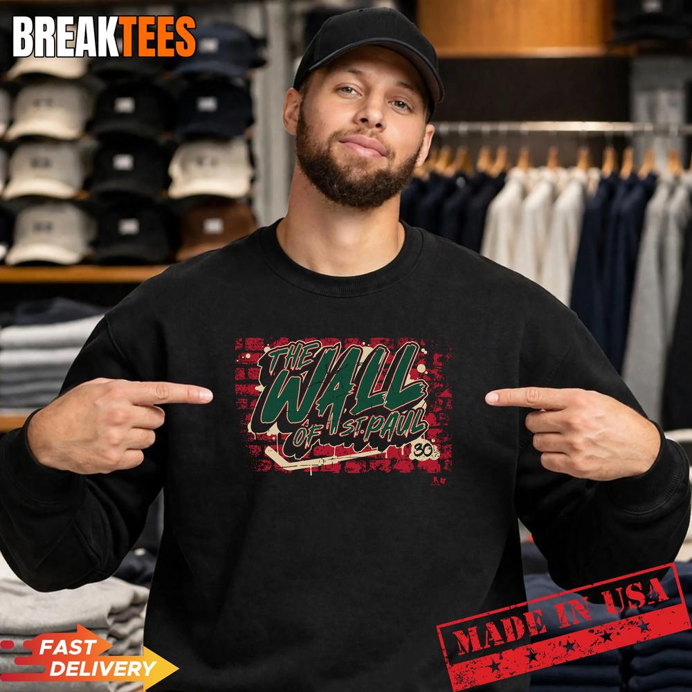 Jesper Wallstedt St Paul Brick Wall Minnesota Hockey Shirt