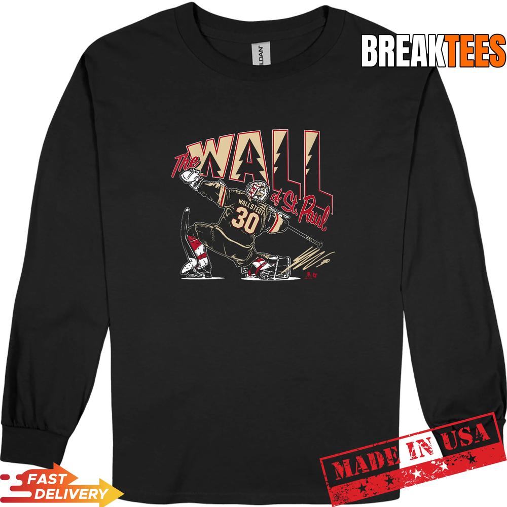 Jesper Wallstedt Wall of St Paul Remix Minnesota Hockey Shirt